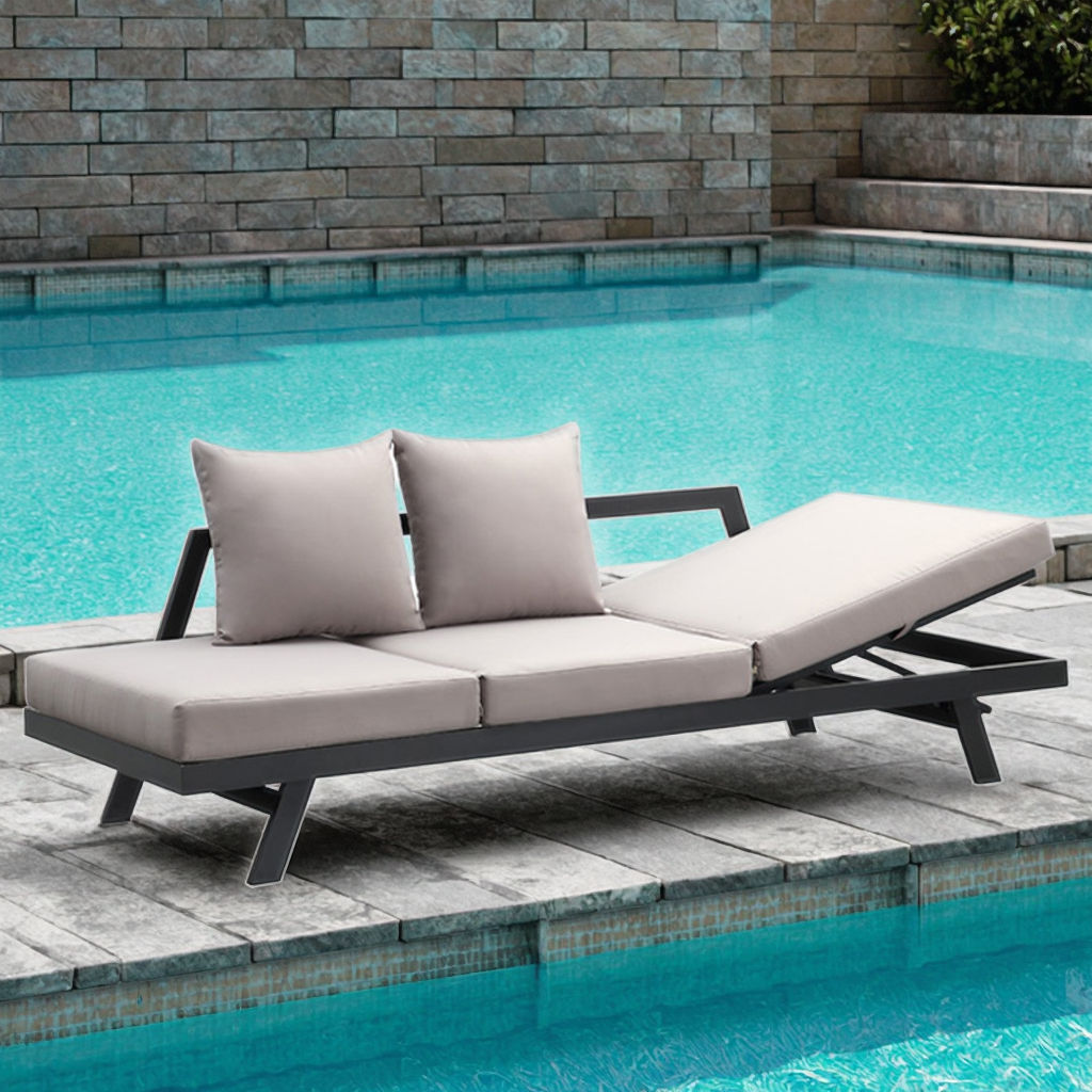 Weatherproof Outdoor Sun Bed - Waterproof Garden Sofa Bed