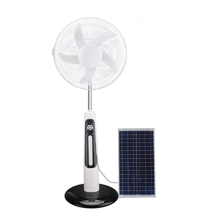 16/18-Inch Solar AC Fan - USB & Panel Charging, Built-in LED Light
