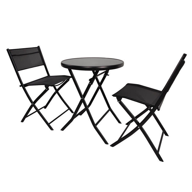 3-Piece Foldable Garden Set - Backyard Table & Chairs, Outdoor Furniture