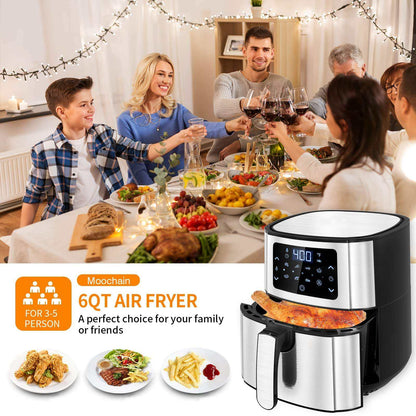 1800W 8L Multifunction Air Fryer - Oil-Free with Reusable Silicone