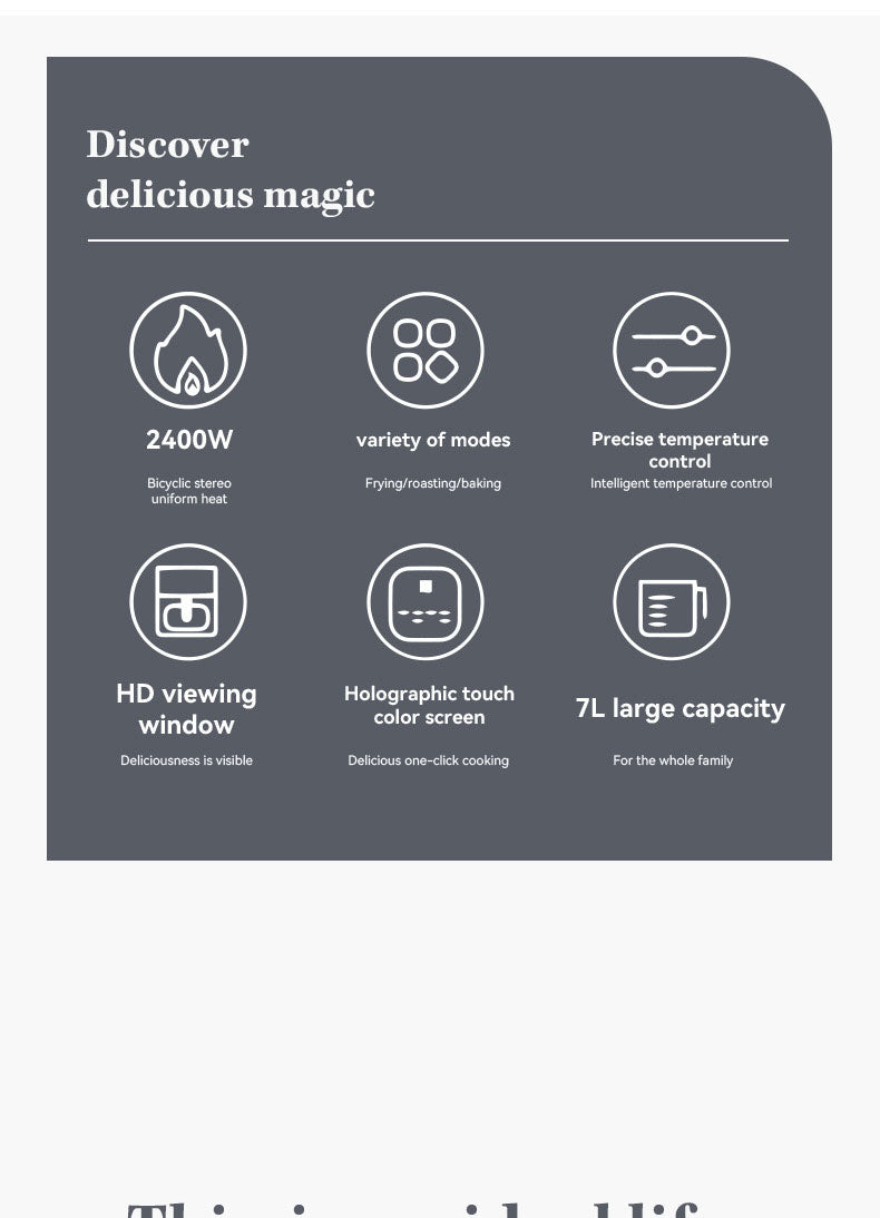 Stainless Steel Digital Air Fryer - Oil-Free, Top Rated