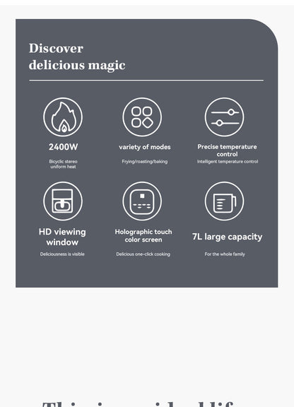 Stainless Steel Digital Air Fryer - Oil-Free, Top Rated