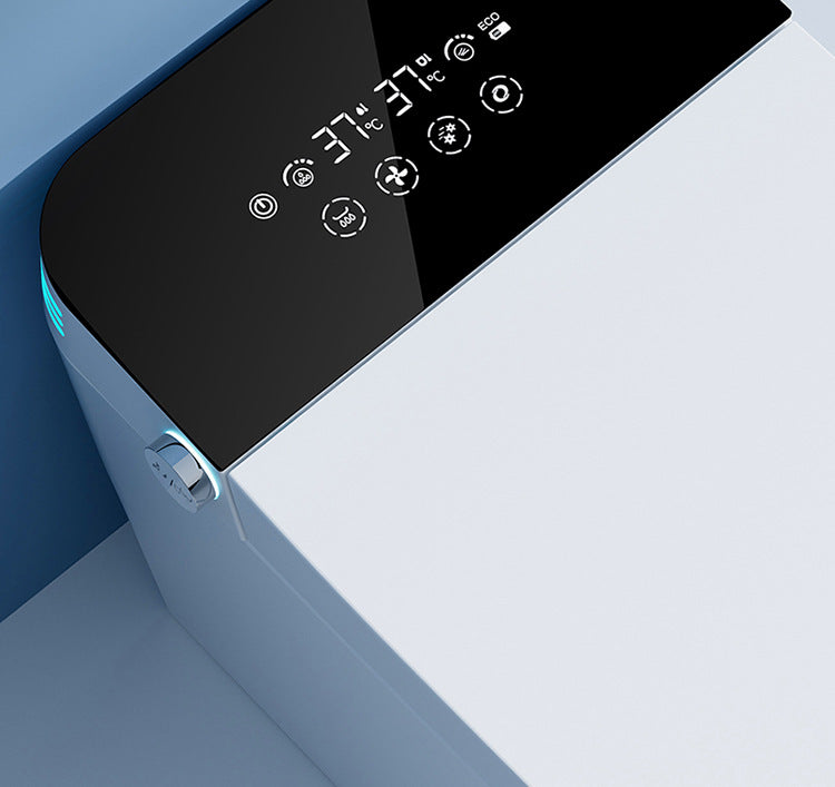 Smart Toilet with Foam Shield & Vortex Siphon Flush - Square Design, Mood Lighting, No Water Pressure Required