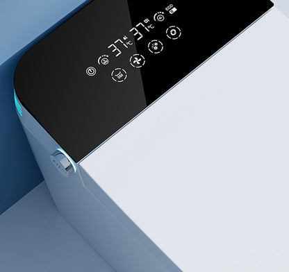 Smart Toilet with Foam Shield & Vortex Siphon Flush - Square Design, Mood Lighting, No Water Pressure Required