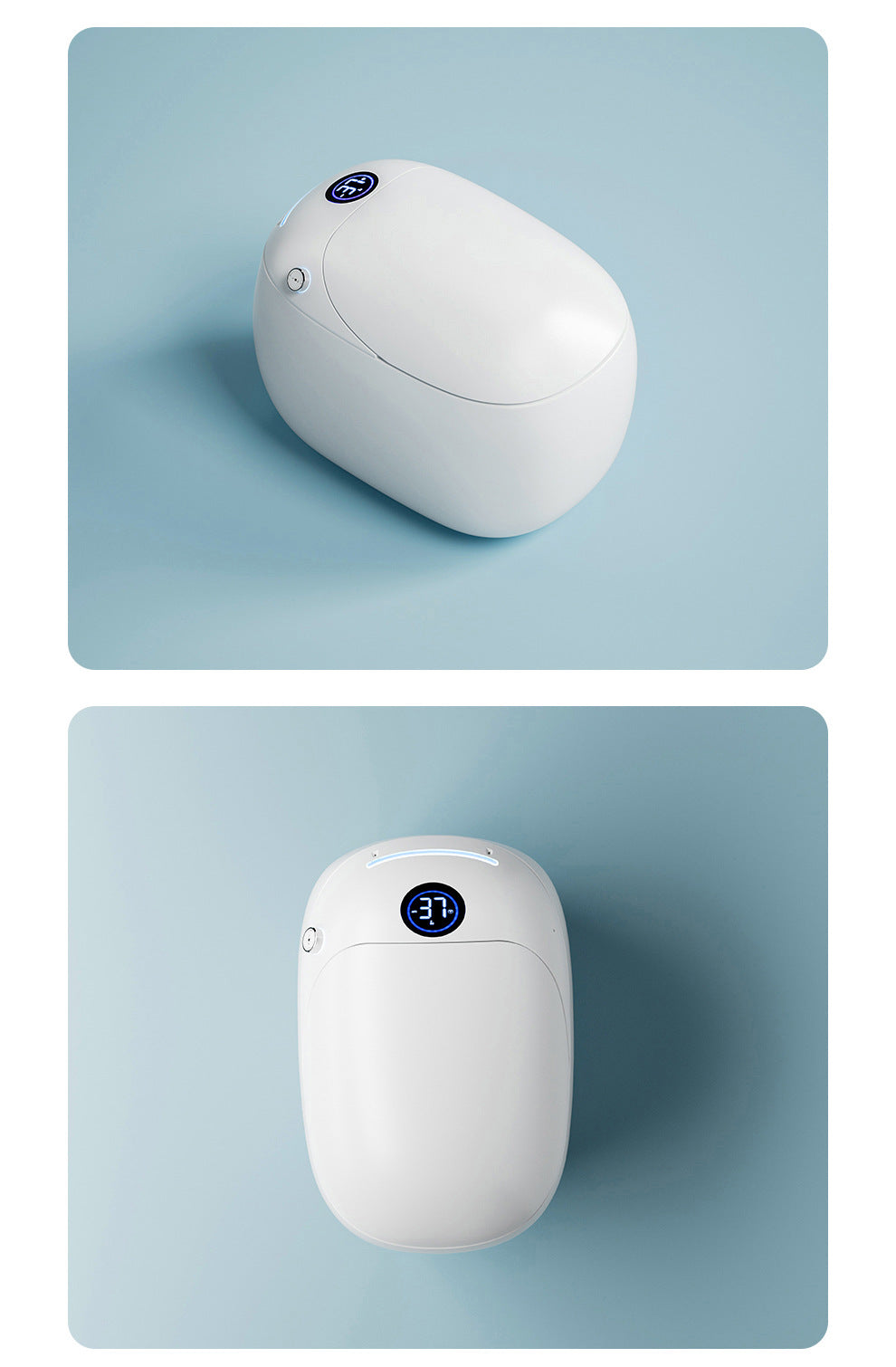 Oval Smart Toilet - All-in-One with Automatic Lid, Motion Sensor & Instant Heating