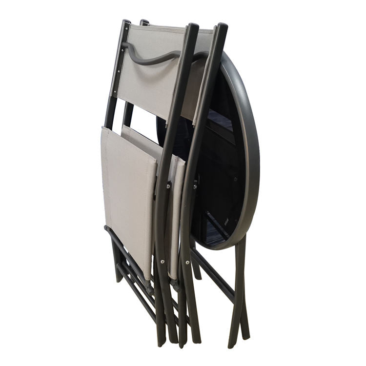 3-Piece Foldable Garden Set - Backyard Table & Chairs, Outdoor Furniture