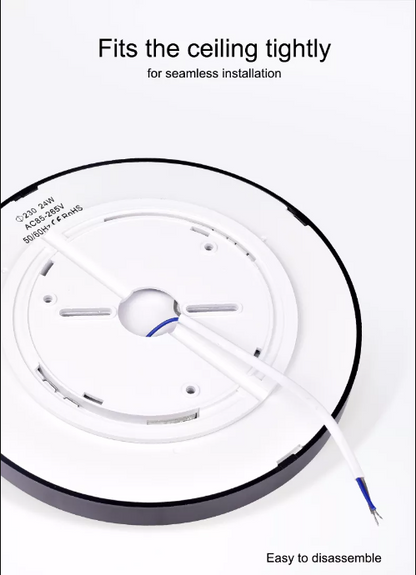 Ultra-Thin LED Ceiling Light - Round/Square for Bedroom & Kitchen