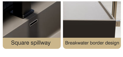 Luxury Bathroom Mirror Cabinet with Light - European Floating Sink