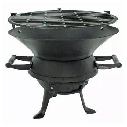 Easy Assembly Charcoal Grill - Cast Iron Fire Pit for Garden Party