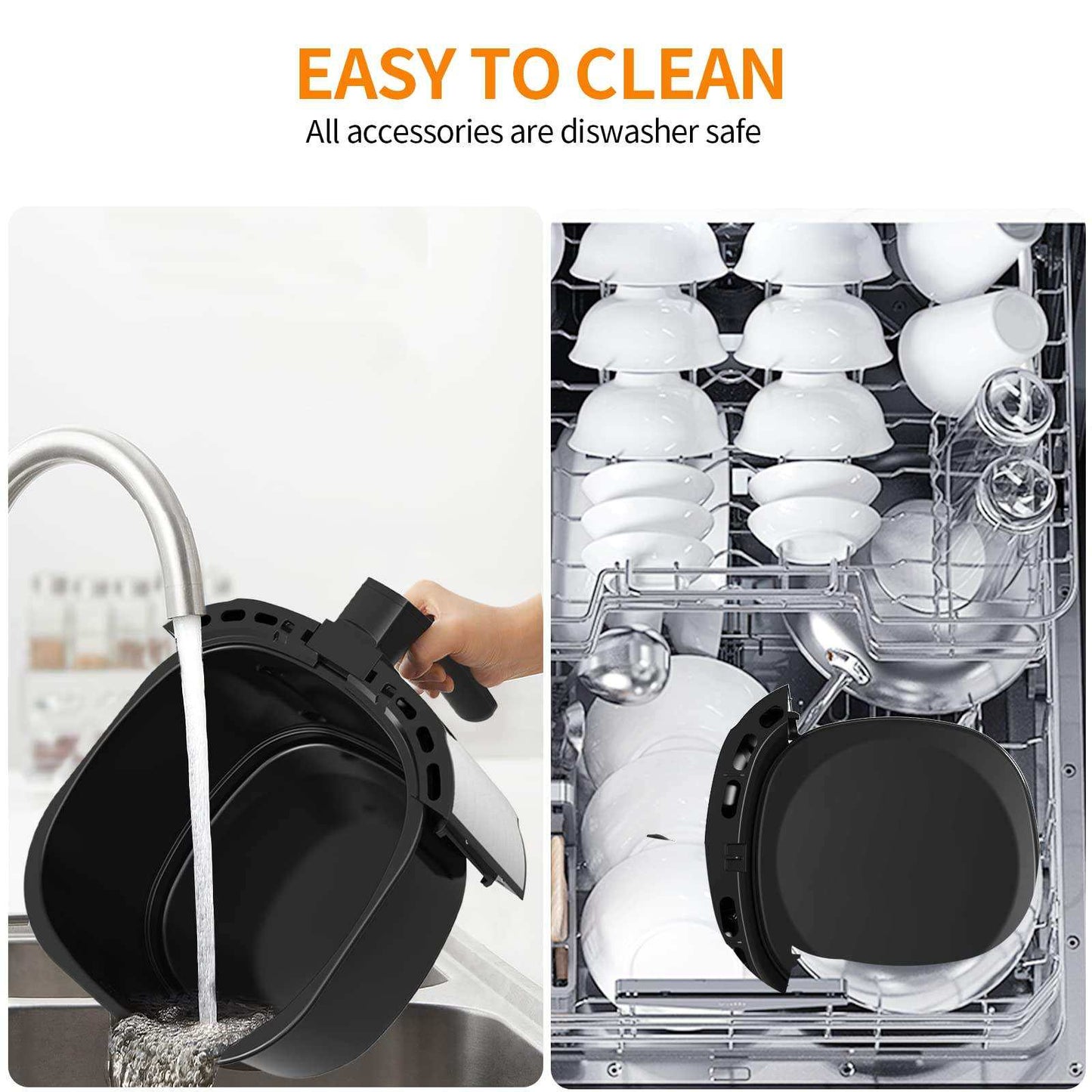 1800W 8L Multifunction Air Fryer - Oil-Free with Reusable Silicone