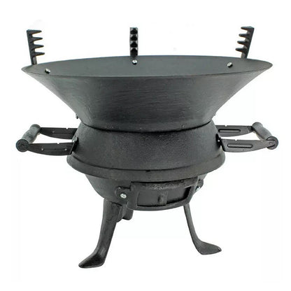 Easy Assembly Charcoal Grill - Cast Iron Fire Pit for Garden Party