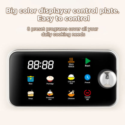 24-Hour Programmable Rice Cooker - Multifunction Kitchen Appliance