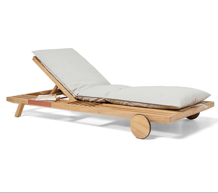 Modern Teak Sunbed - Hotel & Villa Poolside Lounger Furniture
