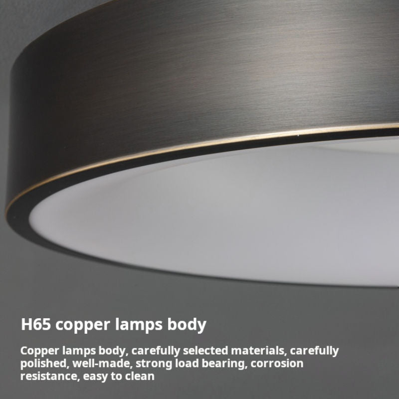 Copper Ceiling Light - Battery Powered, Surface Mount for Bedroom & Hallway