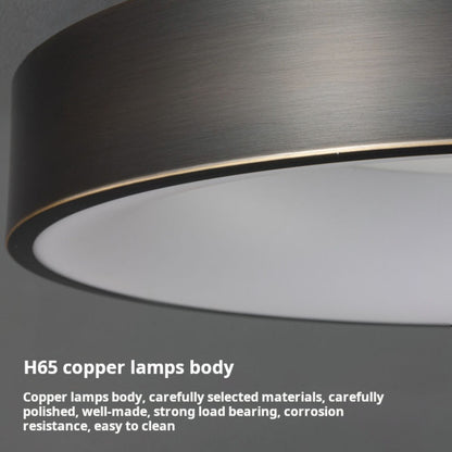 Copper Ceiling Light - Battery Powered, Surface Mount for Bedroom & Hallway