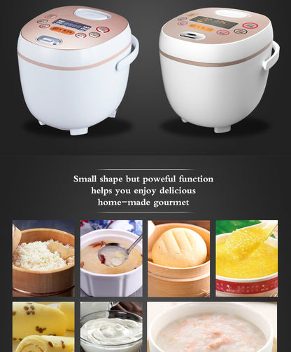 2L Ceramic Rice Cooker - 350W Non-Stick with Spoon & Cup