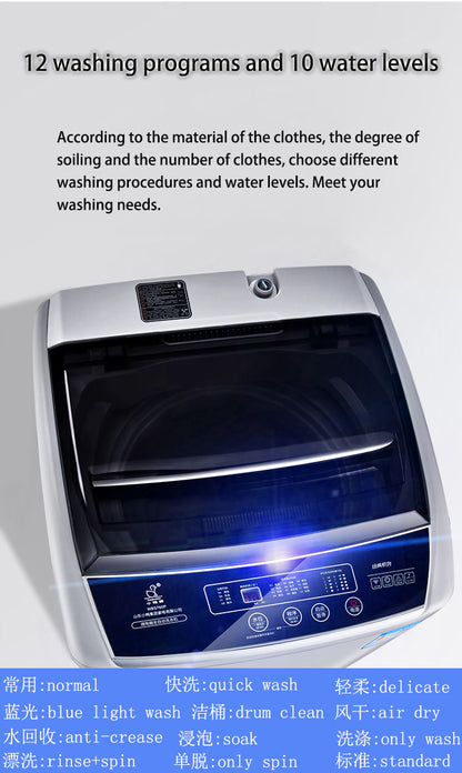 6kg Large Capacity Automatic Washer - For Home, Top Load