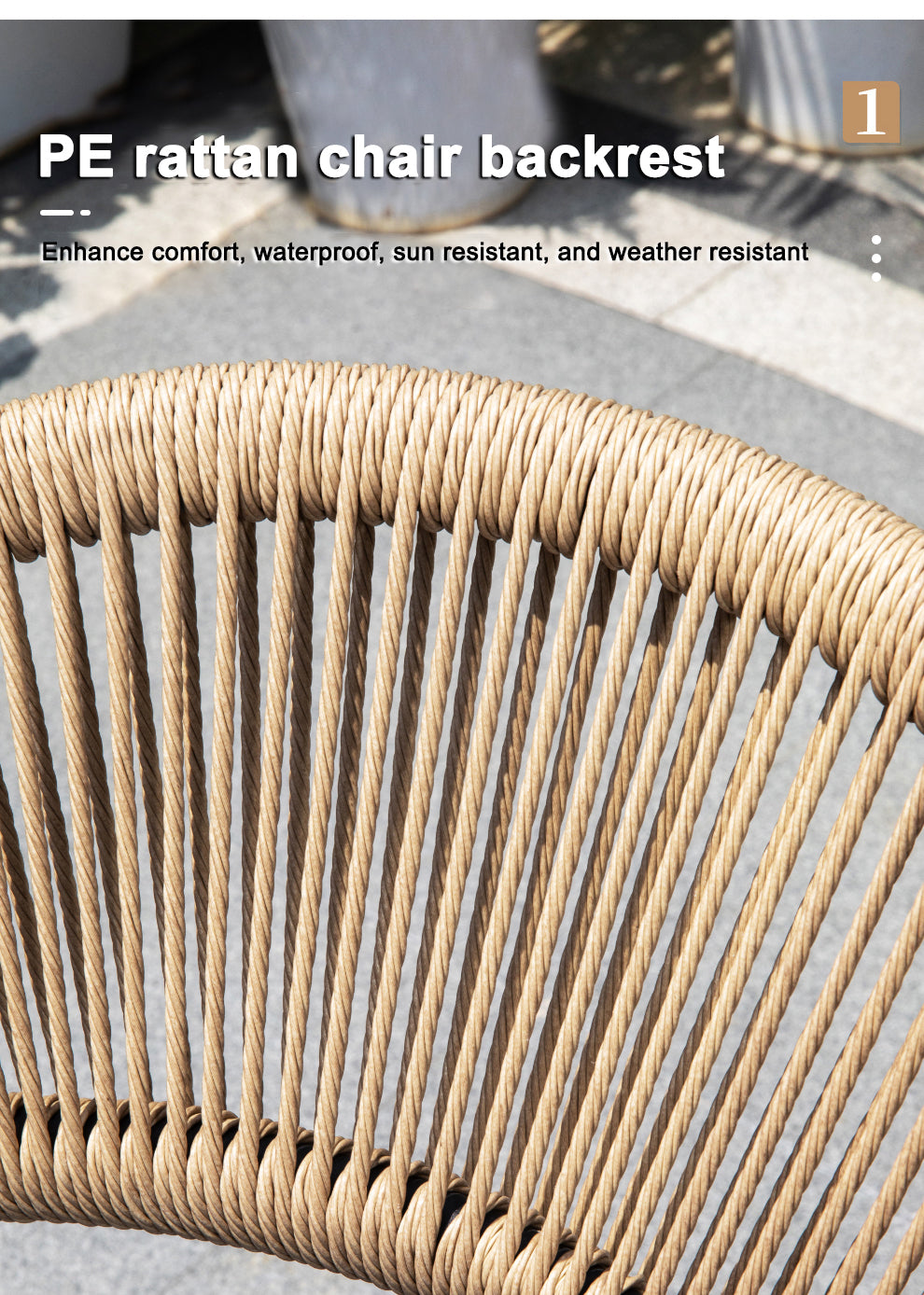 New WPC Outdoor Dining Set - Waterproof, Black for Garden & Patio