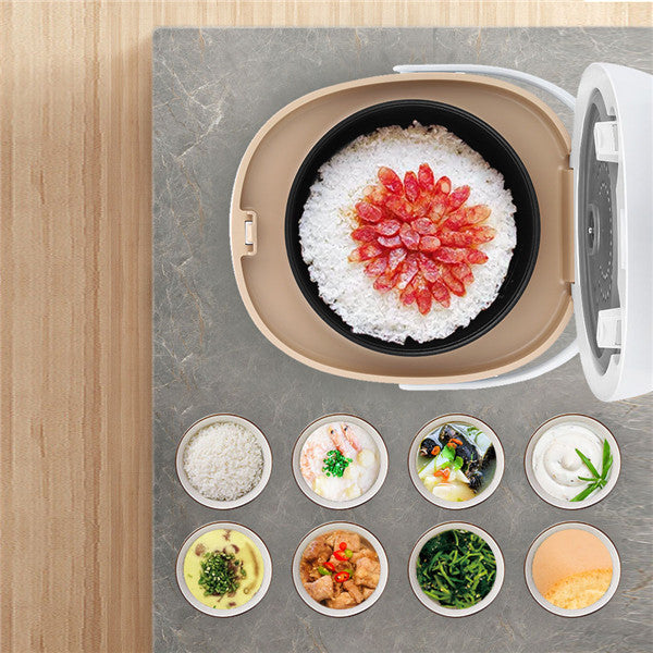 2L Ceramic Rice Cooker - 350W Non-Stick with Spoon & Cup