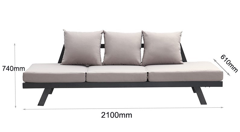 Weatherproof Outdoor Sun Bed - Waterproof Garden Sofa Bed