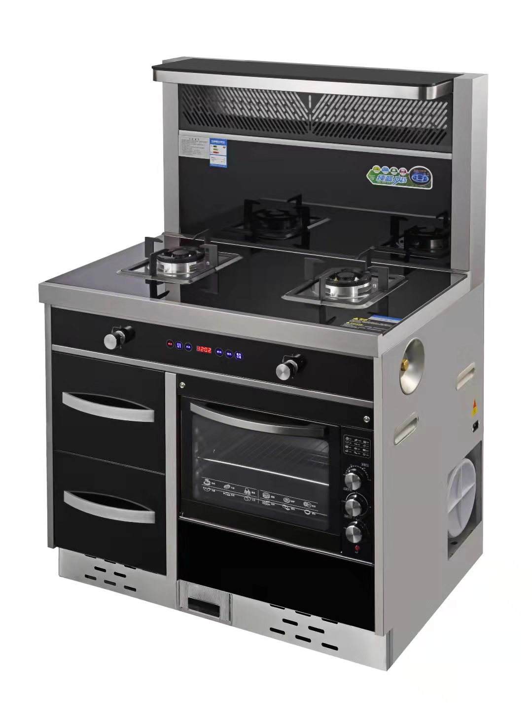 Built-in Steam Oven & Hob Set - For Natural Gas/LPG, Downward Ventilation