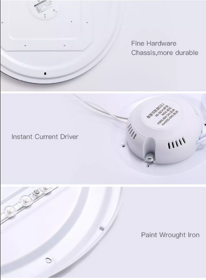 Ultra-Thin LED Ceiling Light - Round/Square for Bedroom & Kitchen