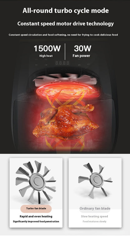 Large Capacity Smart Air Fryer - Modern Electric with 1-Year Warranty