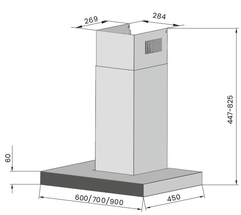 T shape choker hood 1001