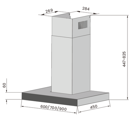 T shape choker hood 1001