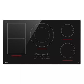 30" Induction Cooktop, 4 Elements, White Backlit, Red Bar, Bridge