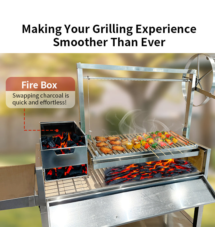 Stainless Steel Charcoal Barbecue Restaurant Grill