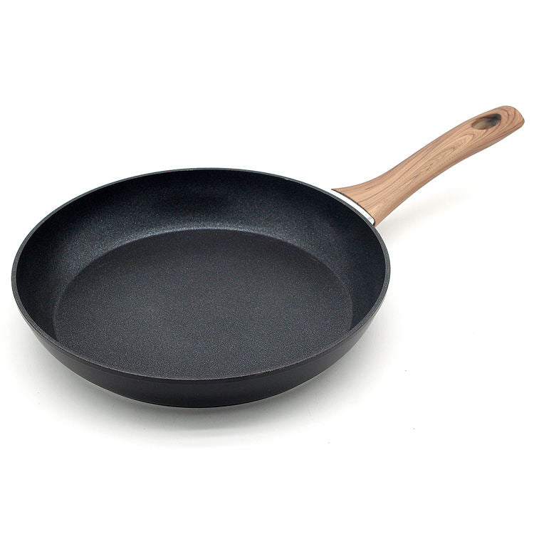 Granite Non-Stick Frying Pan - Aluminum with Wood Handle, Induction Base