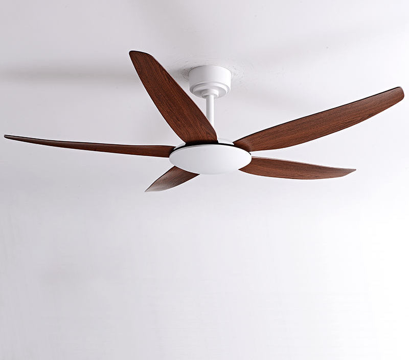 Energy Saving Ceiling Fan with Light Wood Blades - DC Motor, LED Light and Remote for Home